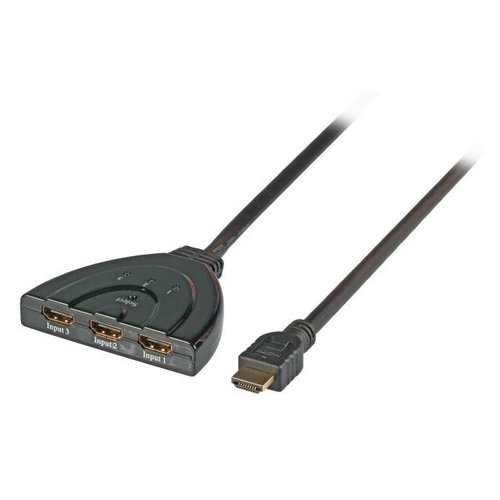 HDMI™ Kabel-Switch 3-Port unterstützt 3D/1080p, HDCP