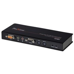 Digital USB VGA KVM Over LAN Extender m. Audio u. RS-232