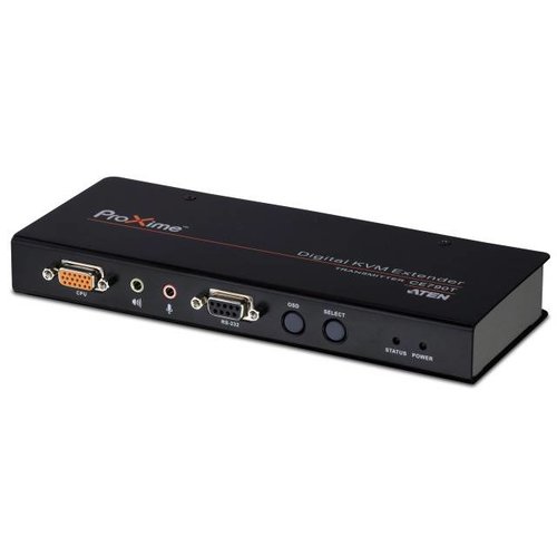 Digital USB VGA KVM Over LAN Extender m. Audio u. RS-232
