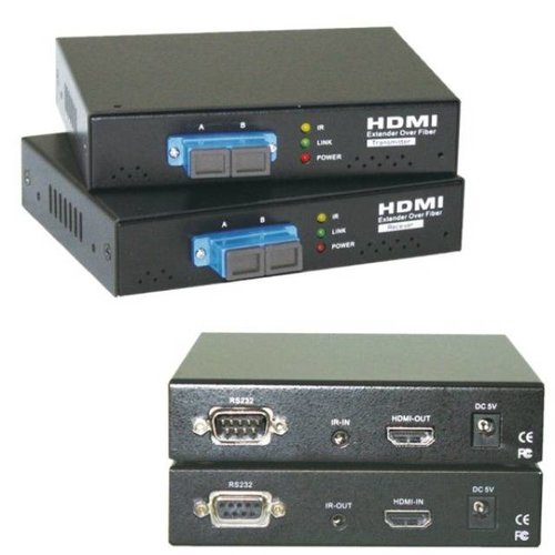 HDMI Fiber Extender bis 300m, RS232, SC-Duplex MM, HDTV, IR