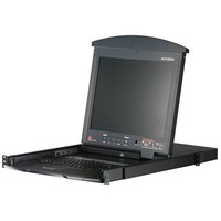16 Port KVm Switch Cat.5 + Konsole 19"/1HE mit 19 "LCD