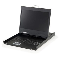 19" Widescreen LCD KVM Rack Console,  DE Keyboard