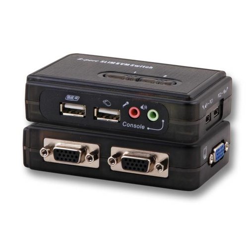 2-Port KVM Switch USB-Audio incl. Kabelset