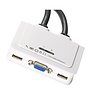 2-Port KVM VGA-USB-Audio mit Kabelsätzen 2x0,9 m