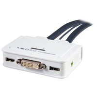 2-Port KVM DVI-USB-Audio mit Kabelsätzen 2x 0,9m