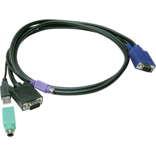 Slim 3-in-1 USB PS/2 KVM KVM Combo cable-1.8M