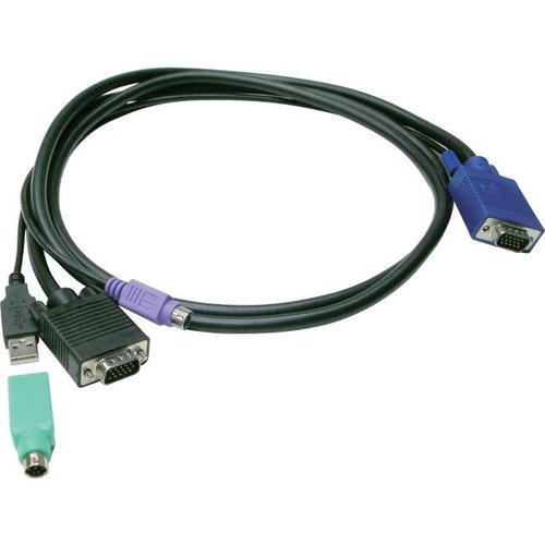 Slim 3-in-1 USB PS/2 KVM KVM Combo cable- 3m