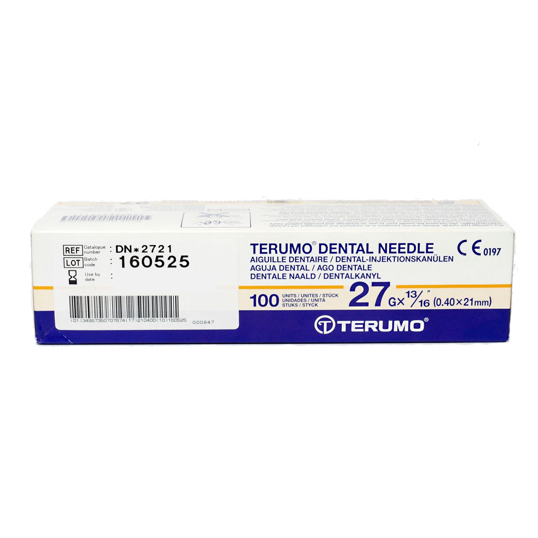 Terumo Dental injection needles 27G 0.4 x 21mm 100 pieces