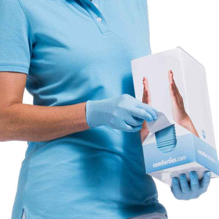 Comforties Dental Bibs Blue 100 pieces