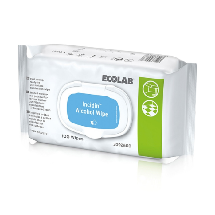 Ecolab Incidin Alkoholtücher 20x20cm 100 Stück 