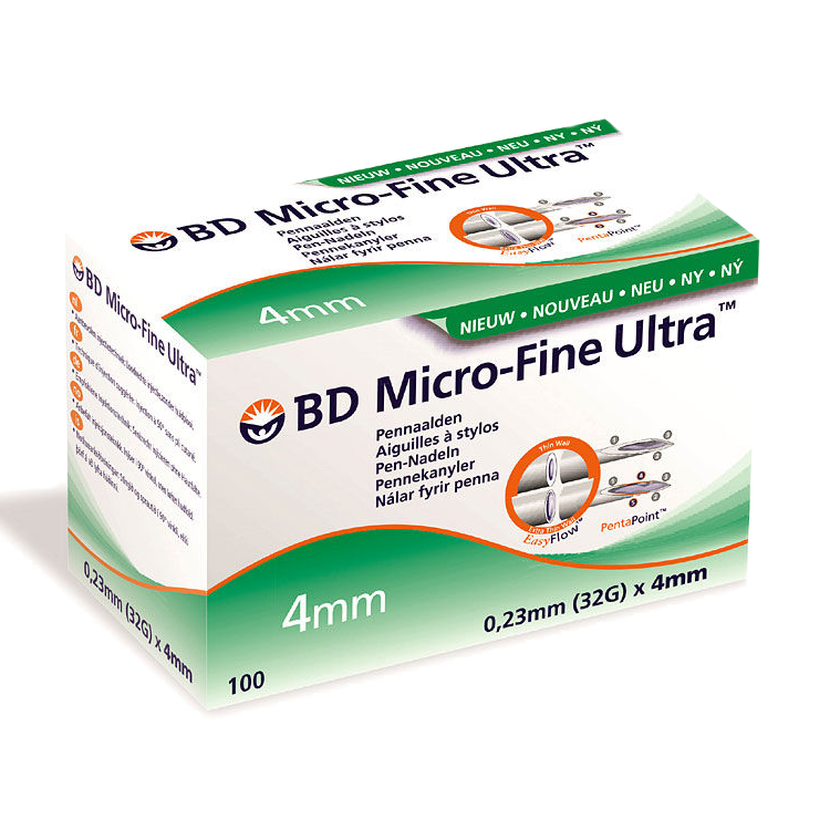 BD Micro-Fine Ultra Pen Needle 0.23mm (32G) x 4mm 100 pcs 