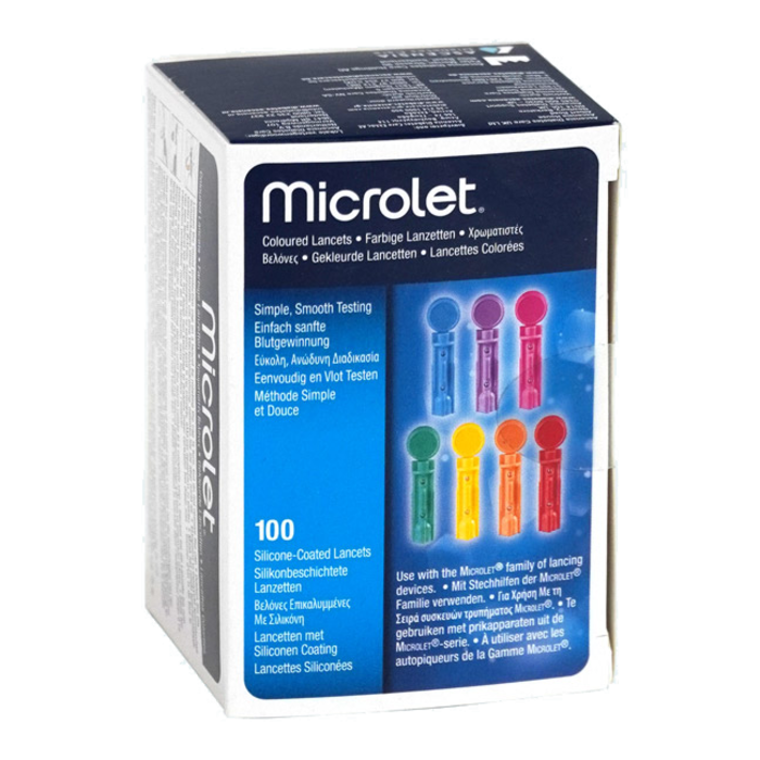 Ascensia Microlet Lancets Colored 100 pieces