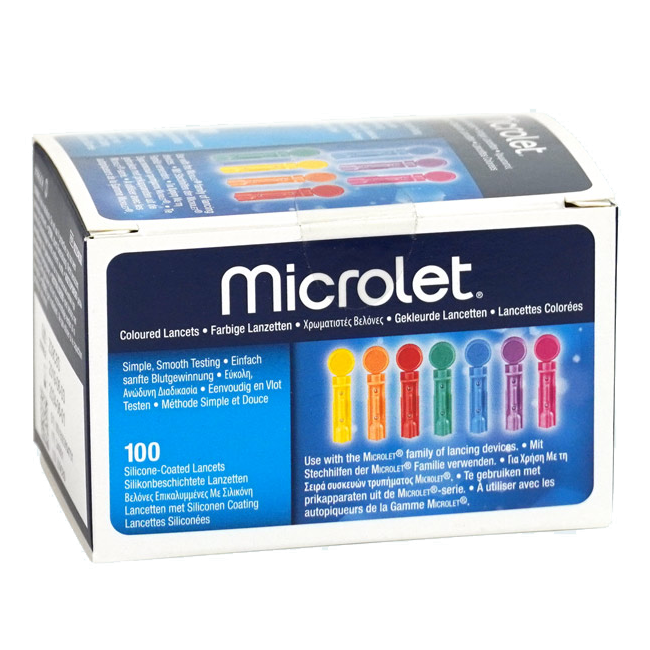 Ascensia Microlet Lancets Colored 100 pieces