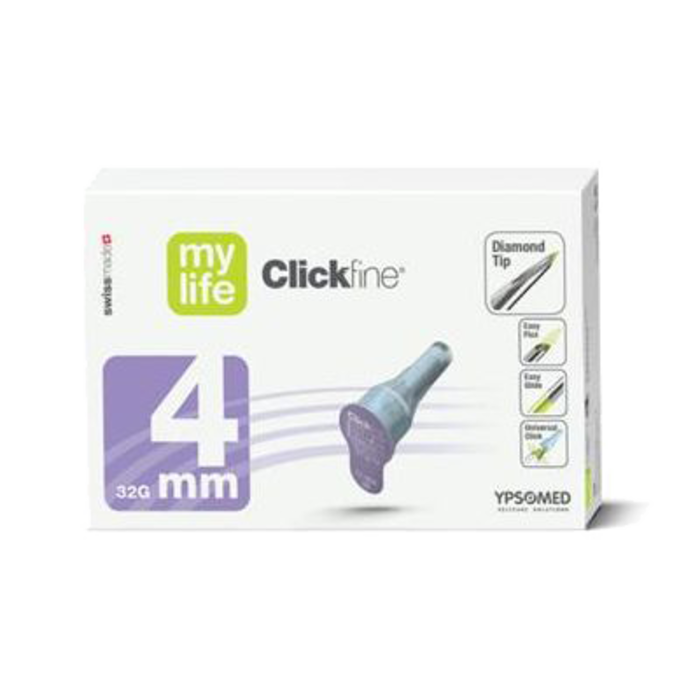 MyLife Clickfine DiamondTip pen needle 0.25mm (32G) x 4.0mm 100
