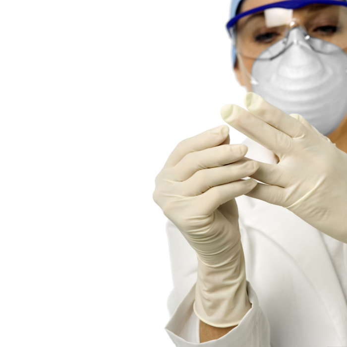 Klinion Examination Gloves Latex Polymer Coating Powder Free Ivory 100