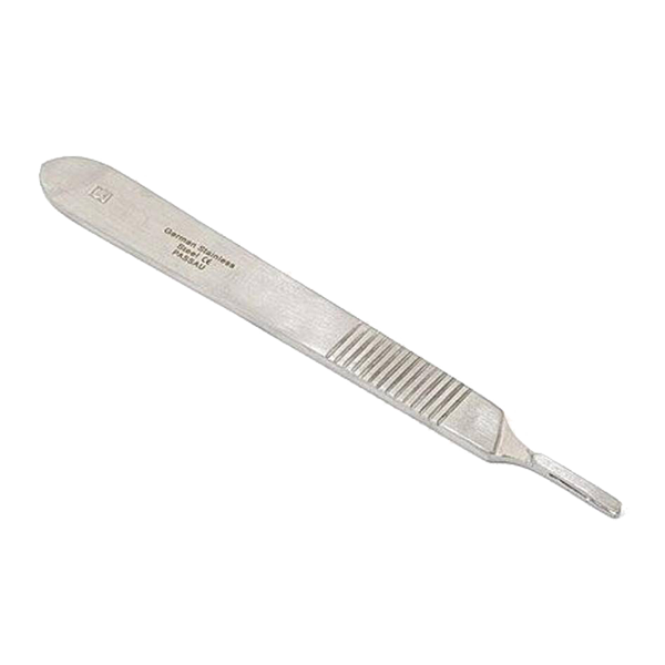 Skalpellgriff Nr. 4 Aus Edelstahl – Rund, Für Klingen 18–25, Länge 15,5 Cm