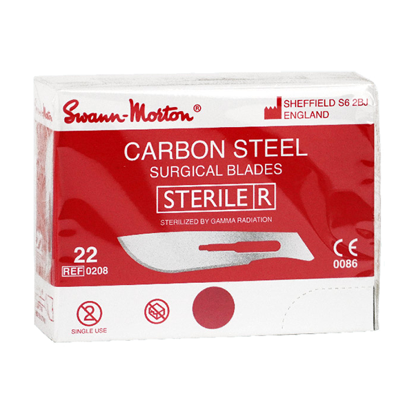 Swann Morton Scalpel Blades No. 22 Sterile 100 pcs
