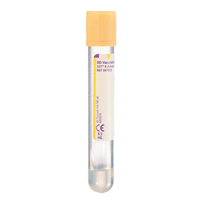 BD Vacutainer blood tubes SST II Advance yellow 8.5ml 100 pieces