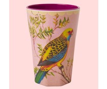Rice! * SOLD * Melamine beker vintage budgie | Large Rice! * SOLD * Melamine beker vintage budgie | Large