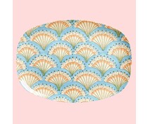 Rice! Melamine plate - Flower Fan | Rectangular