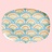 Rice! Melamine plate - Flower Fan | Rectangular