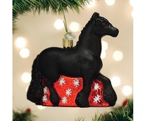 * SOLD * Prachtig Fries paard kerstornament | Old World Christmas