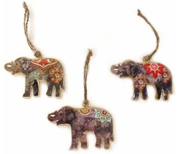 Imbarro Metalen hanger Elephant