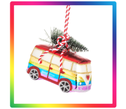 Regenboog Kersthanger VW Camperbusje | Sass & Belle