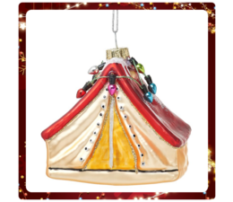 * SOLD * Supertoffe Kerstbal "Tent" | Sass & Belle