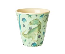 Rice! * SOLD * Fraaie kinderbeker dino's groen - Small
