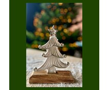 Colmore by Diga Kerstboom zilverkleurig op houten voet Colmore by Diga Kerstboom zilverkleurig op houten voet