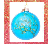 Vondels Amsterdam Kerstbal van Gogh's Amandelbloesem | Blauw Vondels Amsterdam Kerstbal van Gogh's Amandelbloesem | Blauw