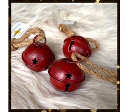 Heerlijk klinkende kerstbellen, rood & metaal!