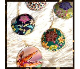 Imbarro Hele fraaie ronde grote metalen hangers | flora & fauna assorti