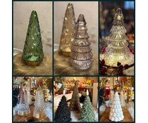 Heerlijke glazen kerstboomlamp | assorti