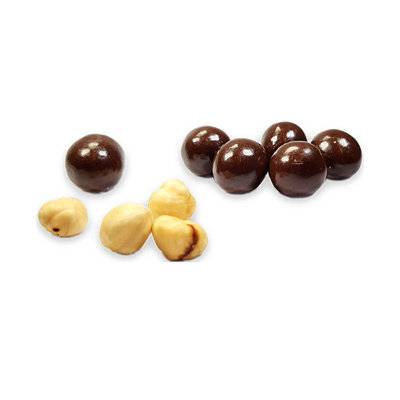 Roasted hazelnuts* - oatmilk chocolate*
