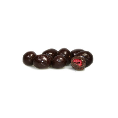 Raspberries* - dark chocolate*