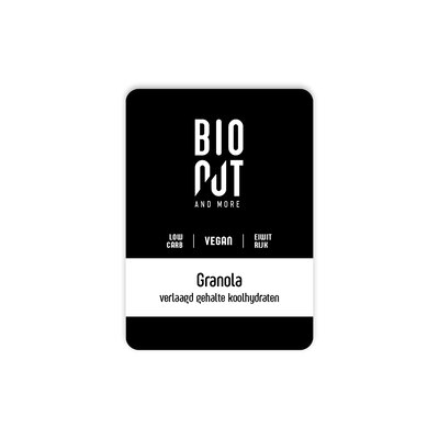 BIONUT - Granola* - lowcarb/proteinrich - VEGAN - 6 x 400 gr