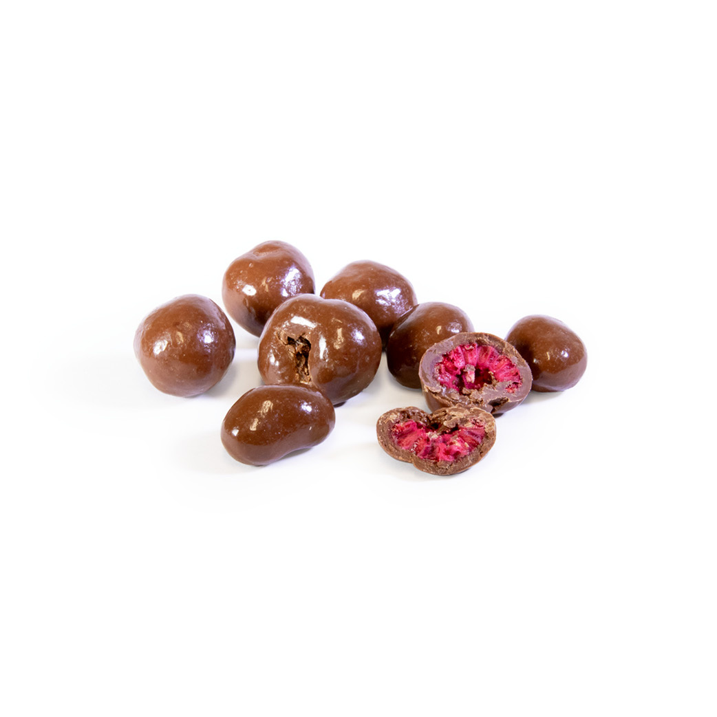 Rasberries* - milk chocolate