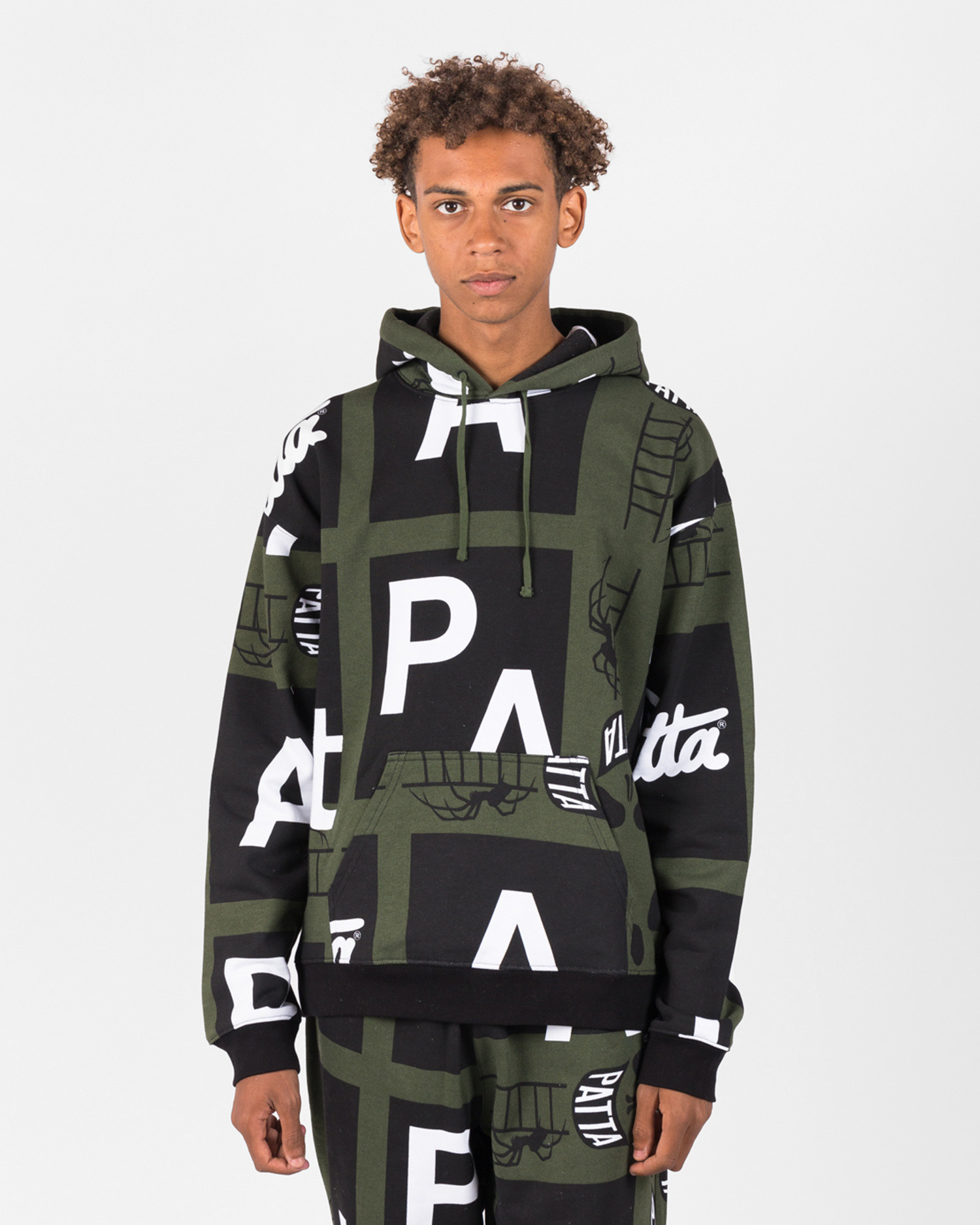 green hooded sweater