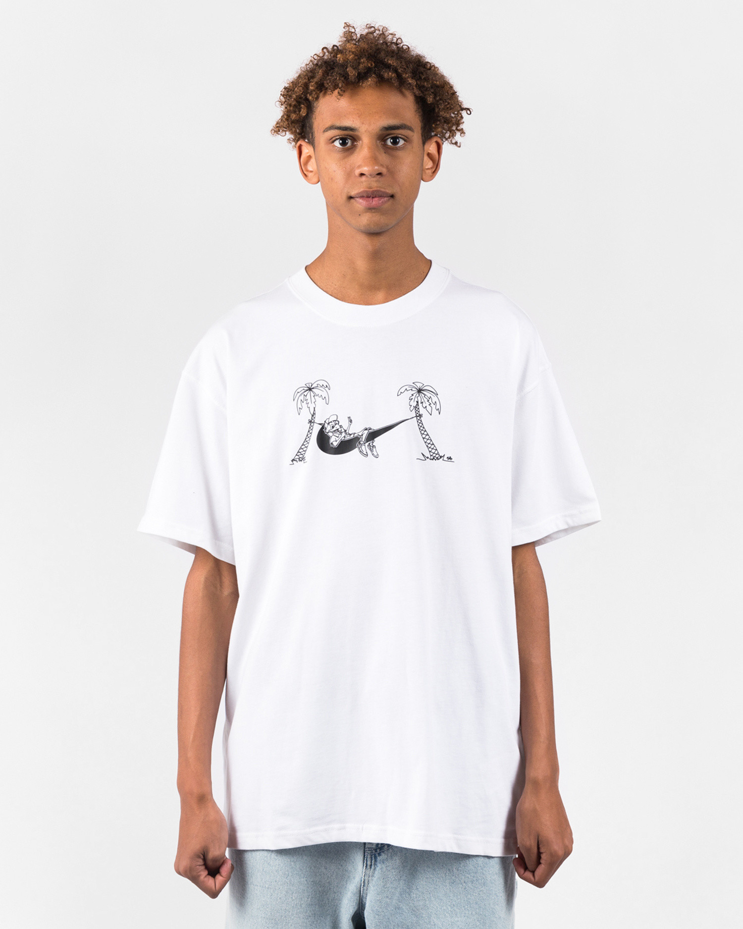 Nike SB T-shirt White/Black - Lockwood 