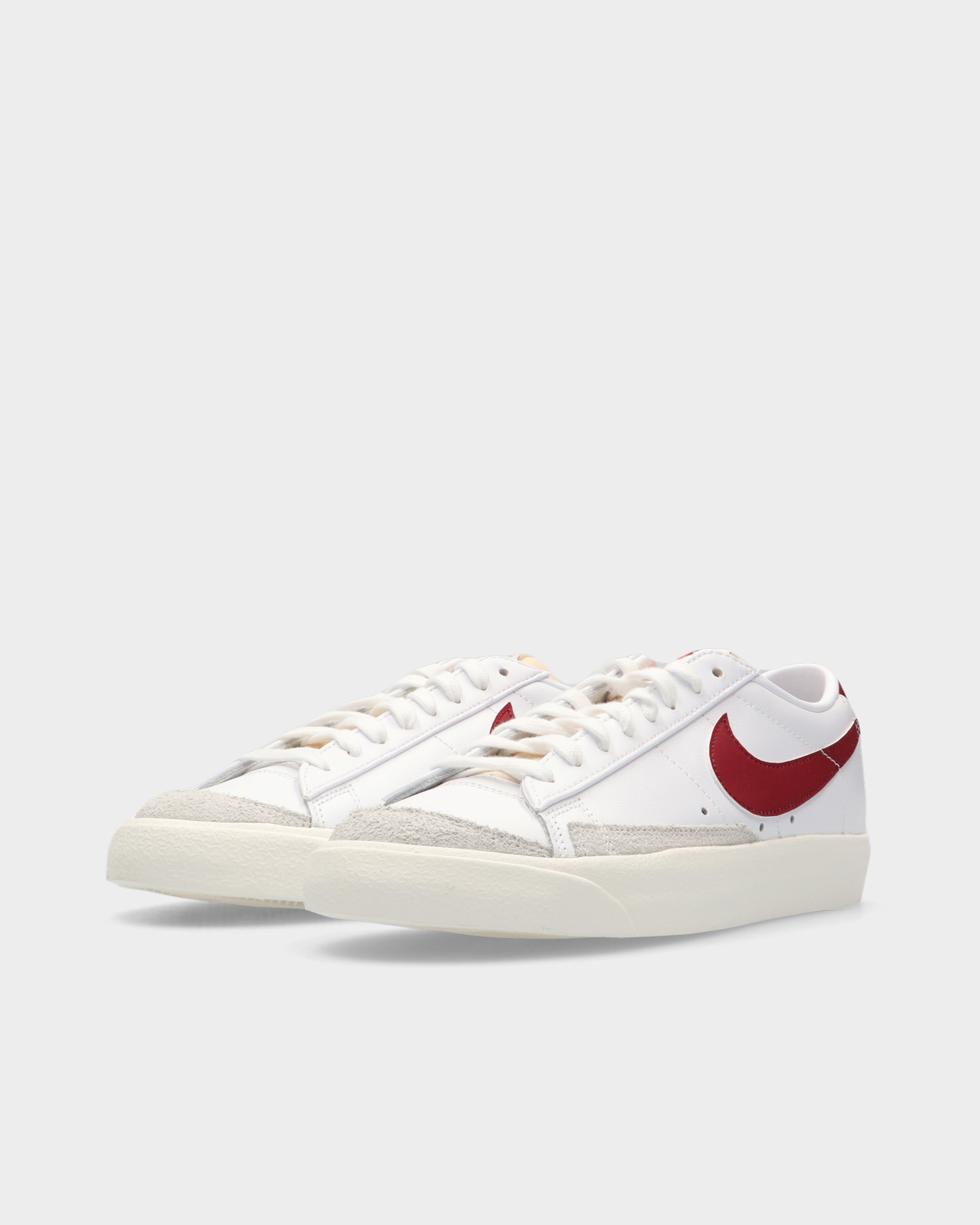 nike blazer low white red
