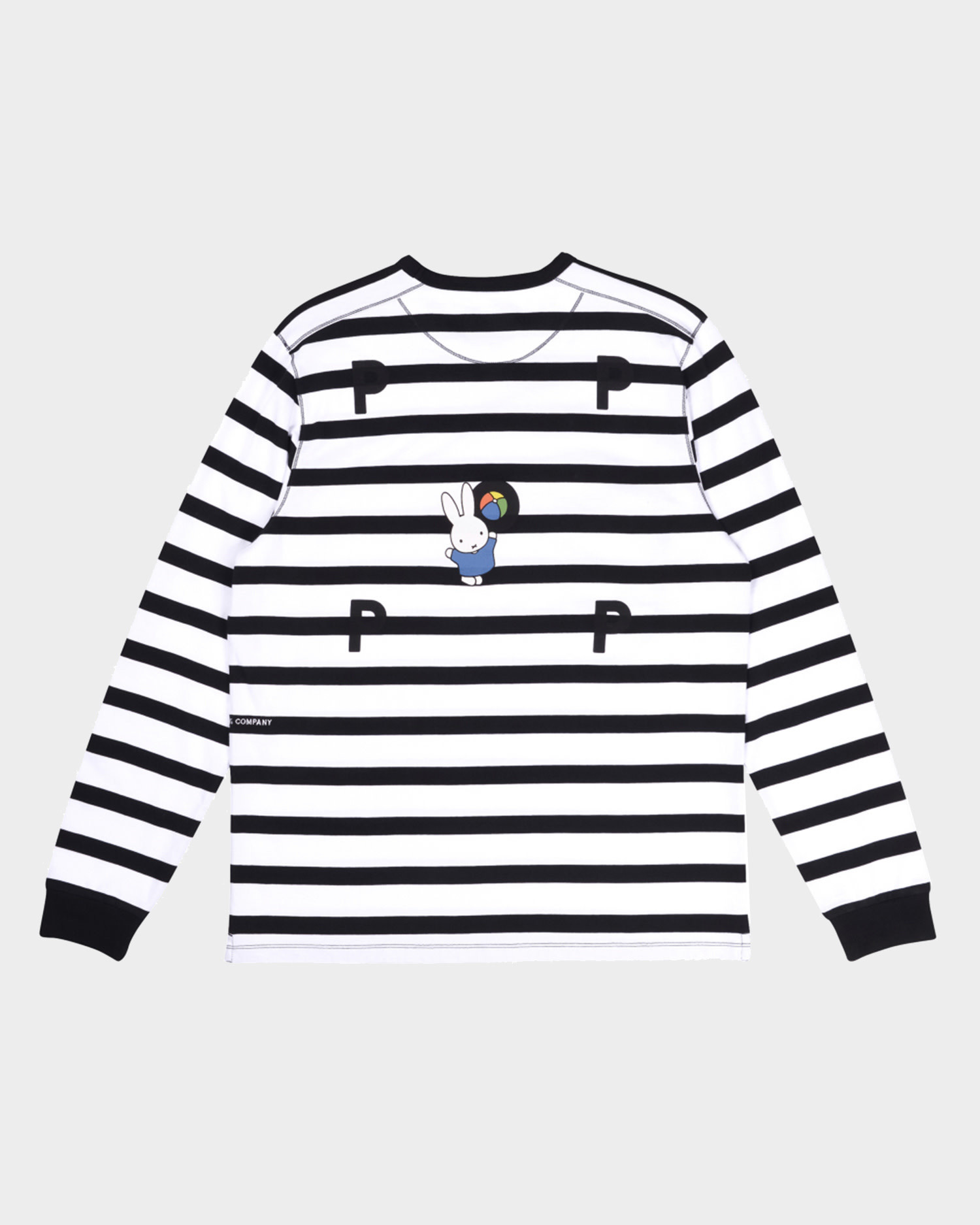 Pop Trading Co X Miffy Striped Longsleeve T-Shirt Black ...