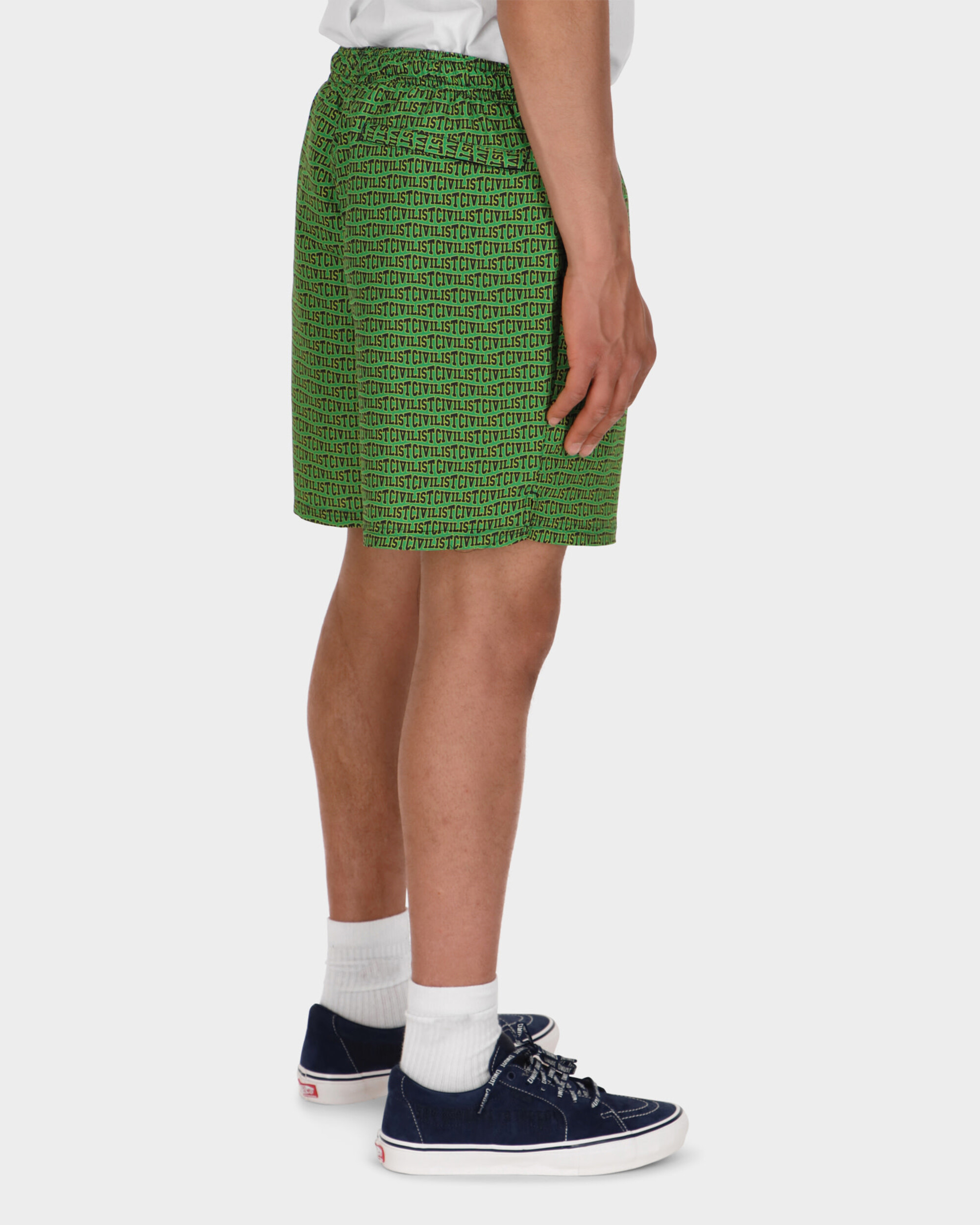 Civilist Allover Club Swim Shorts Green/Yellow