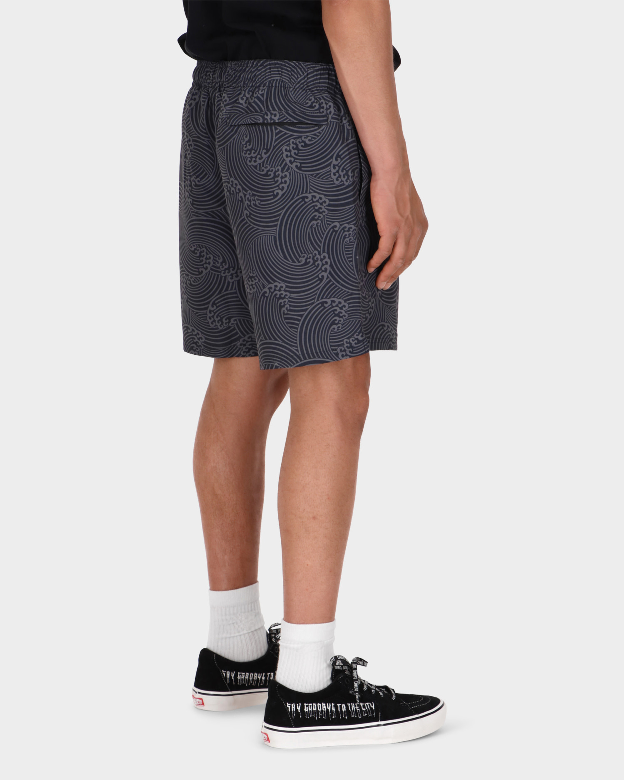 Civilist Wave Swim Shorts Black/Grey