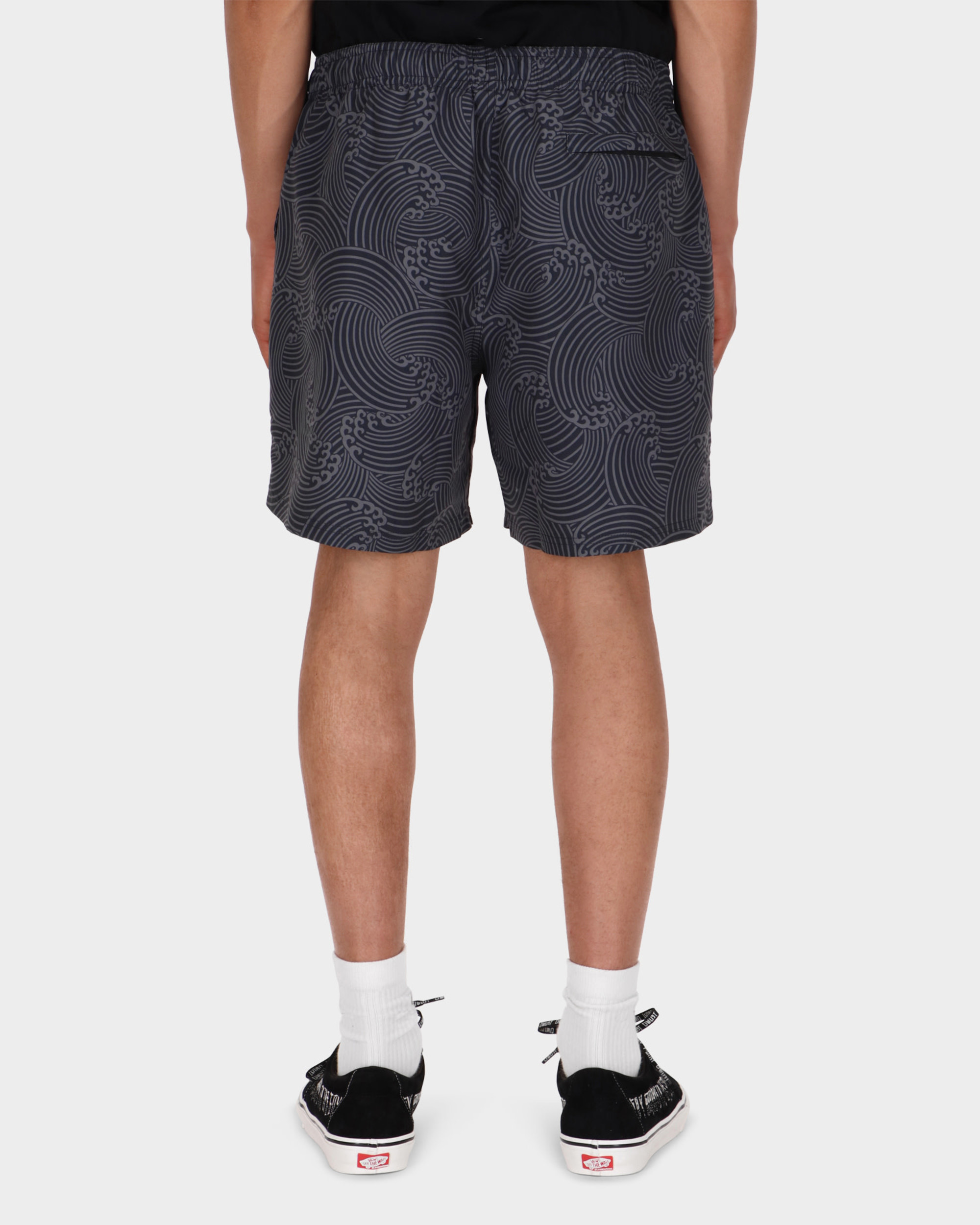 Civilist Wave Swim Shorts Black/Grey