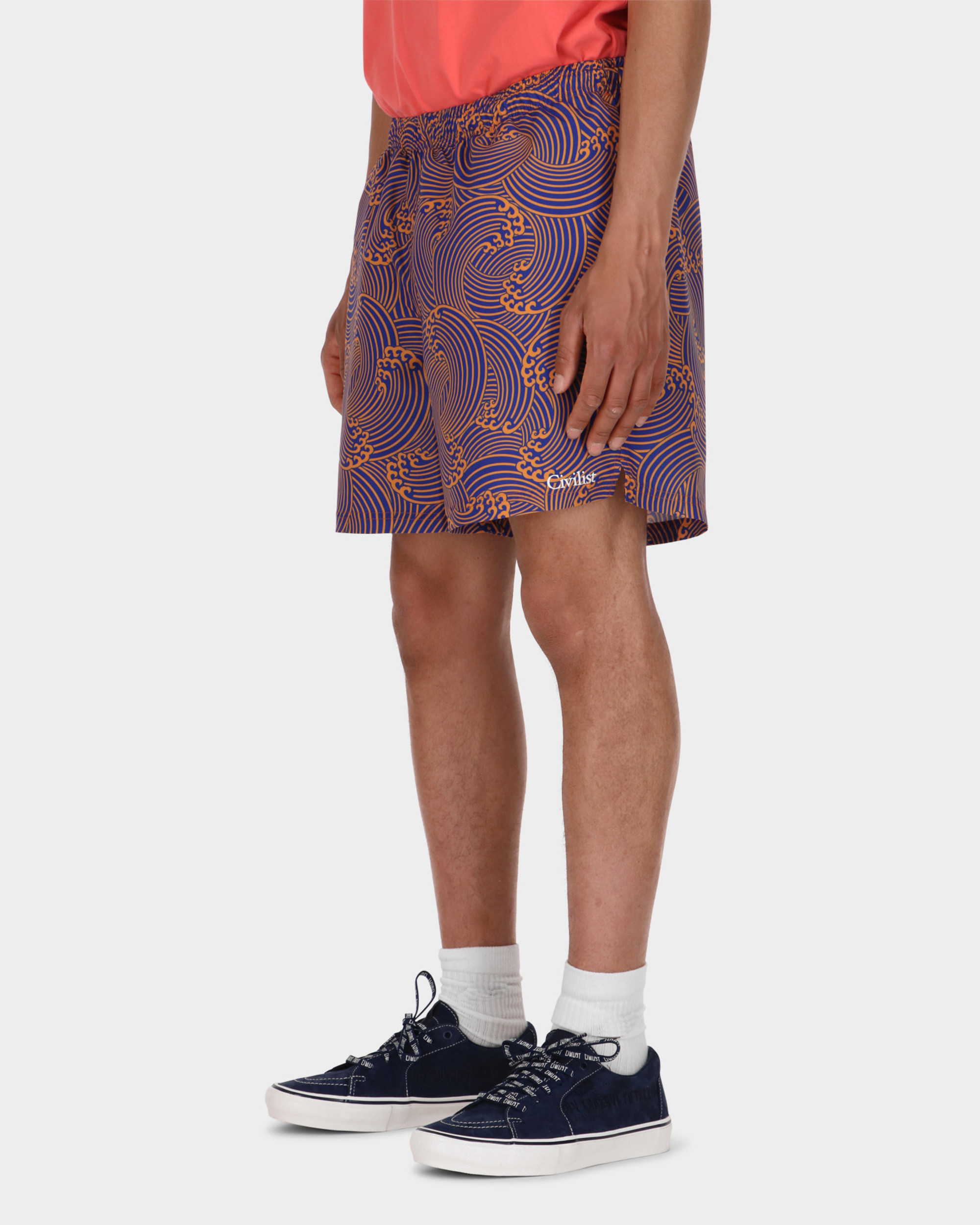 Civilist Wave Swim Shorts Orange/Royal