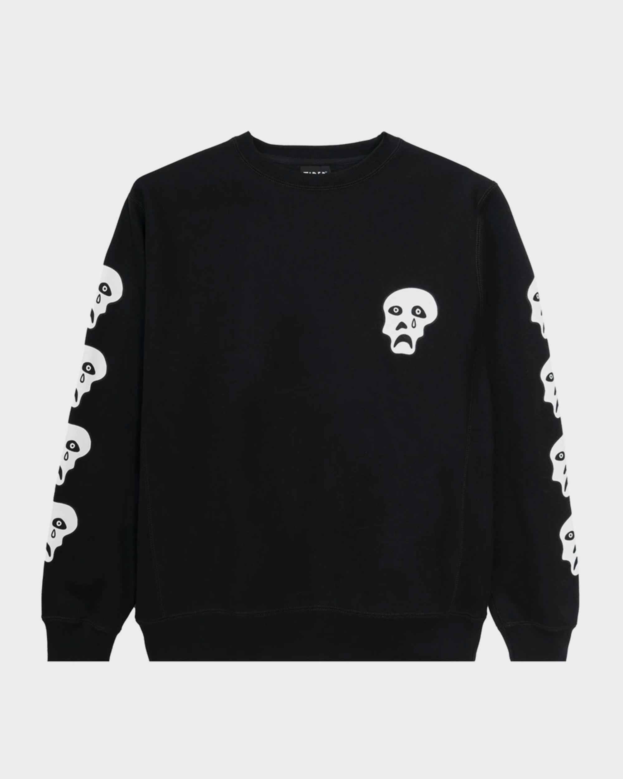 Tired Sad Skulls Crewneck Sweater Black