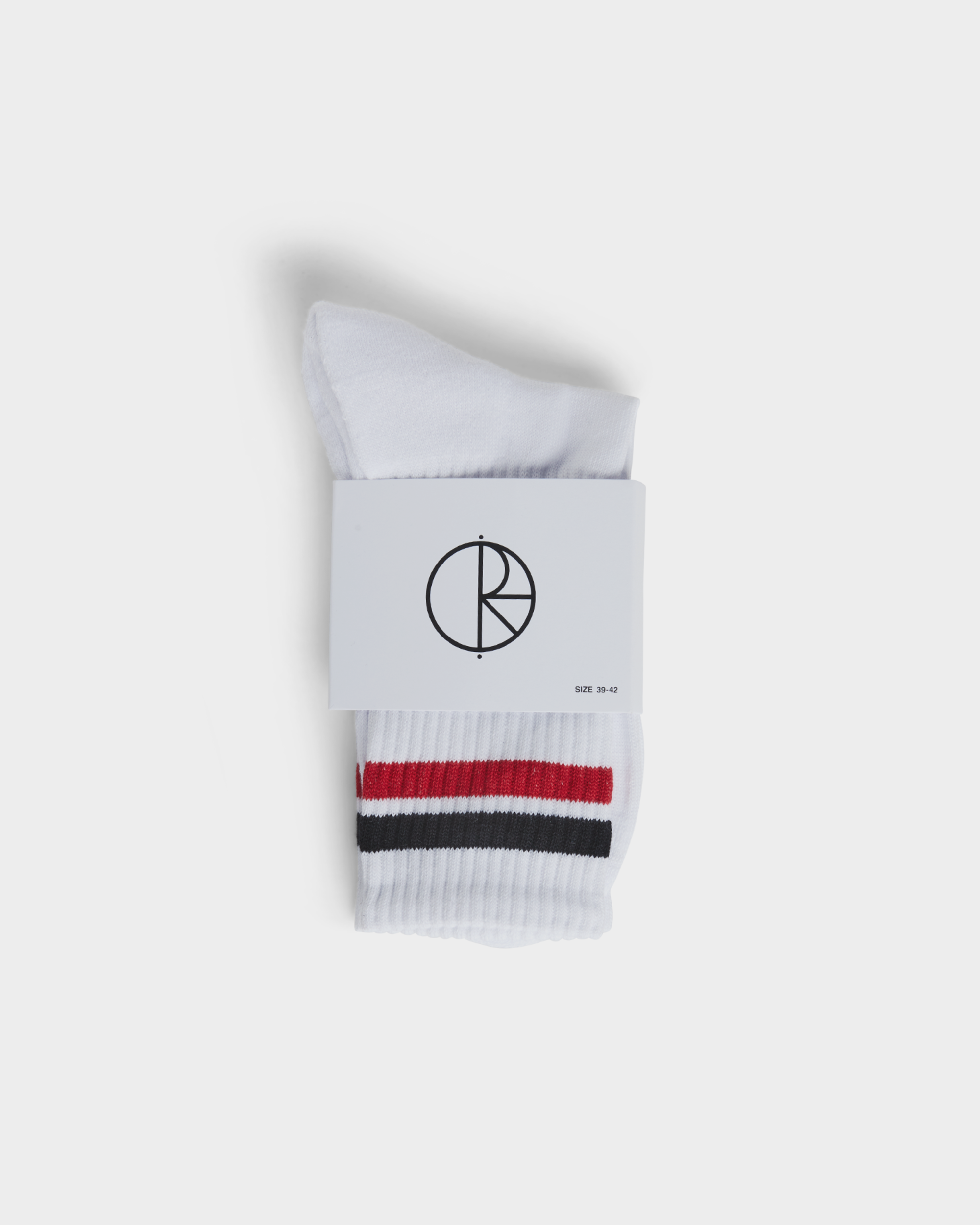 Polar Stripe Socks White/Black/Red