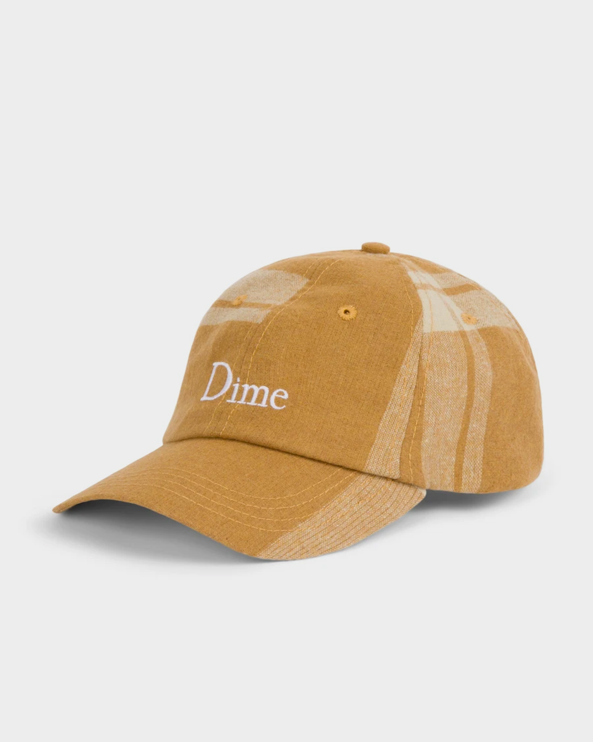 Dime Classic Logo Plaid Cap Rust